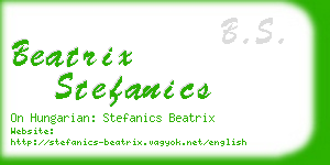 beatrix stefanics business card